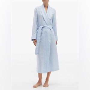 Emma Willis Ladies Linen Blue Small Robe